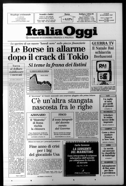 Italia oggi : quotidiano di economia finanza e politica